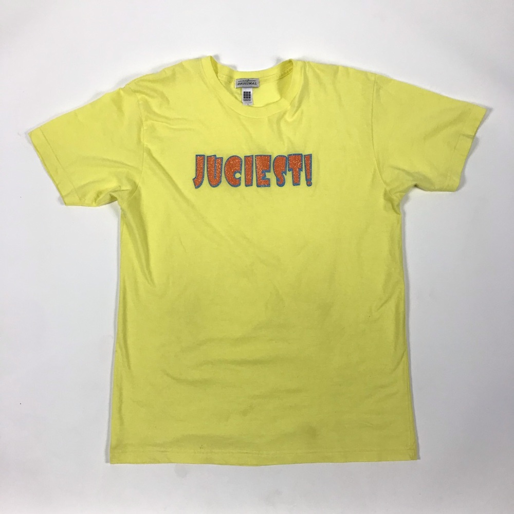 “Juciest!” Yellow American Apparel Mens T Shirt